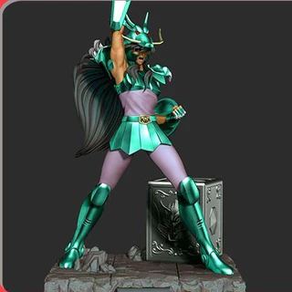 Boneco Shiryu de Dragão Action Figure Cavaleiros do Zodíacos Colecionável Estátua Detalhada