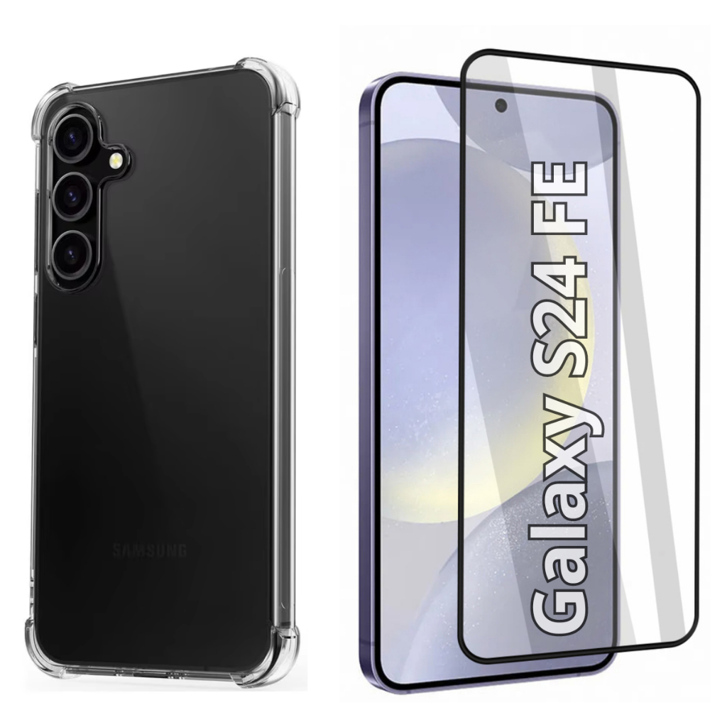 Capa Capinha Case e Película de Vidro 3D para Samsung Galaxy S24 FE