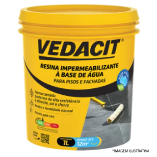 RESINA IMPERMEABILIZANTE A BASE DE AGUA PARA PISOS E FACHADAS VEDACIT 3,6ml