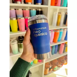Copo térmico INOX 420ML 4em1 PERSONALIZADO LOGO+NOME