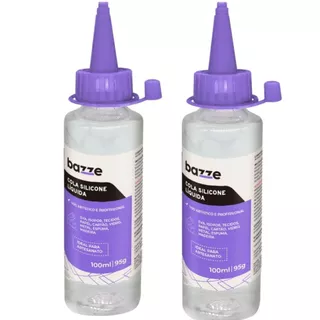 Kit 2 Cola Silicone Artesanato Extraforte Cola Para Tecido Eva Isopor Vidro-100ml