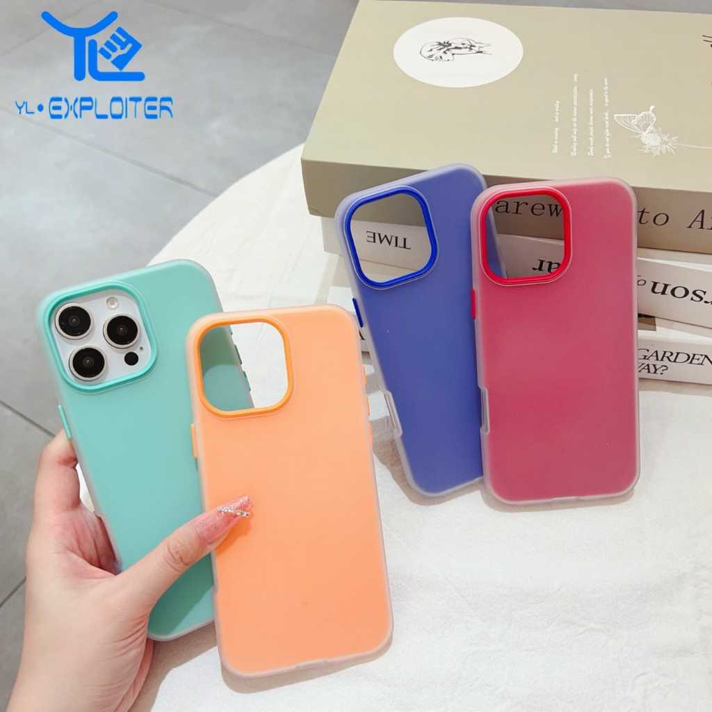 Capa Dupla Fosca Colorida para Samsung A05 A05S A14 4G 5G A15 A25 A55