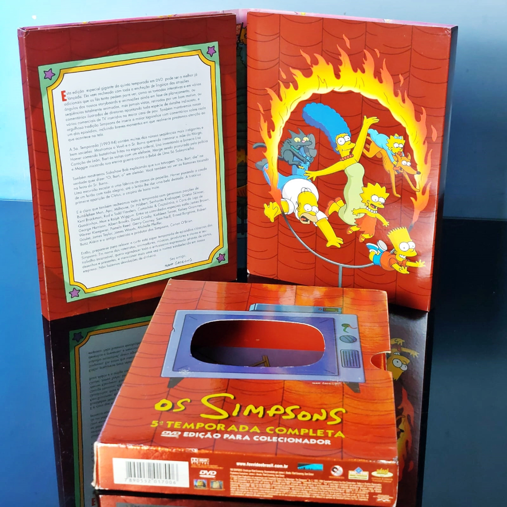 4 Box DVD Os Simpsons 1ª 2ª 3ª e 5ª Temporadas Completas Fox