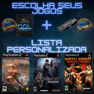 Memory card + Pendrive para PS2 ou HD Externo (escolha o Seu) Pronto para Usar