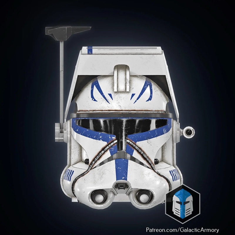 Máscara capacete Rex + suporte parede cosplay coleção star wars clone wars rebels