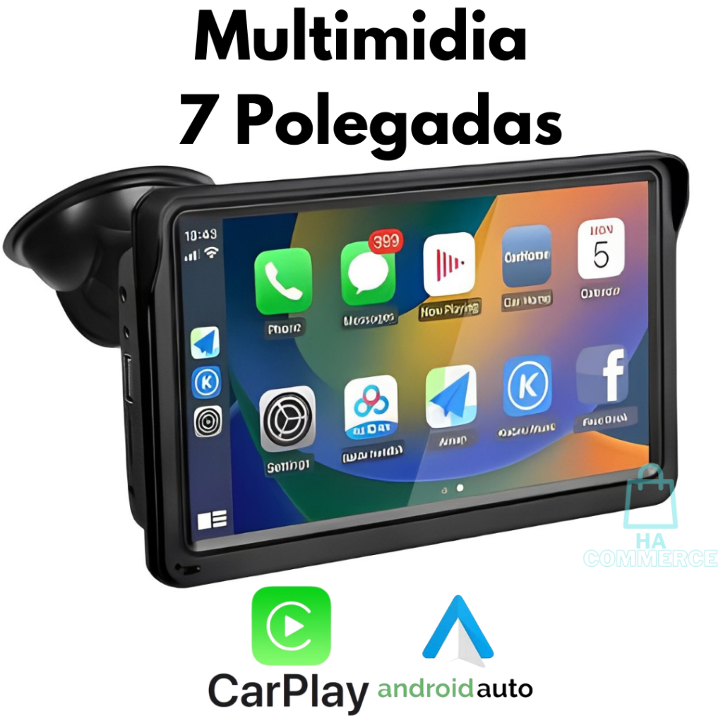 Multimidia Para Carro Carplay Android Auto Mp3 Central Bluetooth Gps ...