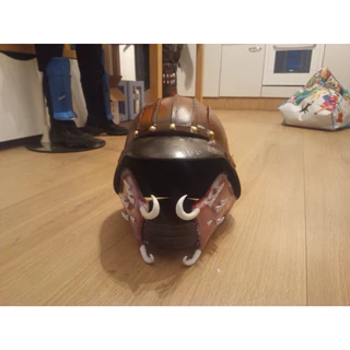 Máscara capacete Lando star wars + suporte parede impressão 3d cosplay coleção