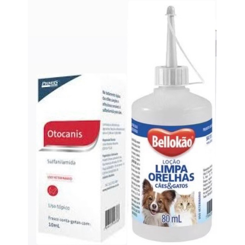 Otocanis Remédio Para Otites Dor De Ouvido em Cães + Bellokão Solução ...