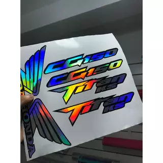 adesivos cg titan 150 ks holorafico impresso em Oferta na Shopee