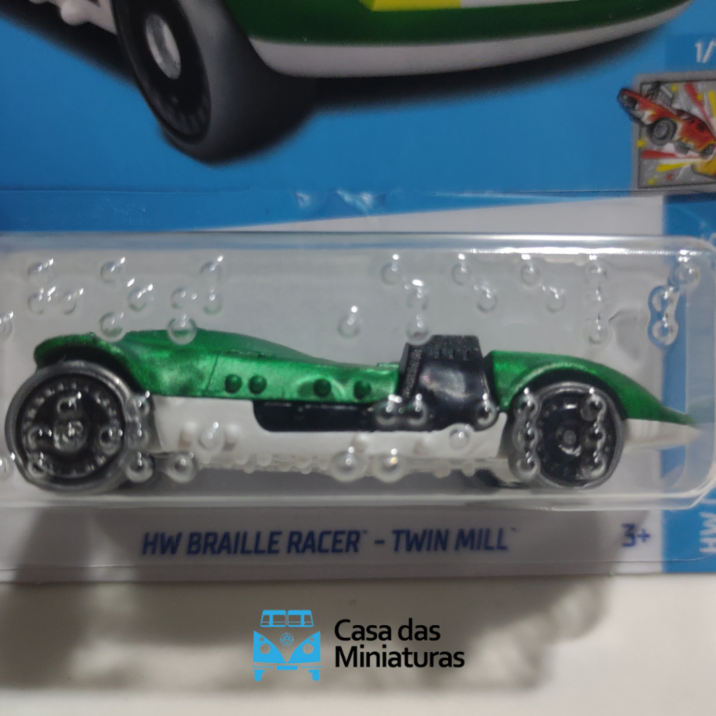 Hot Wheels BRAILLE RACER - Twin Mill VERDE - LACRADO NOVO | Shopee Brasil