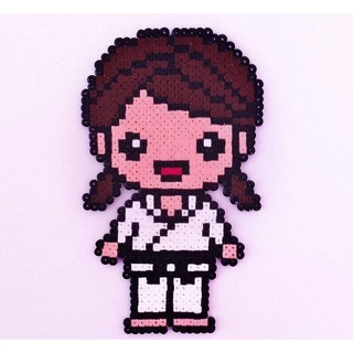 ímã / Totem Personagem de Judô com Kimono em Pixel Art