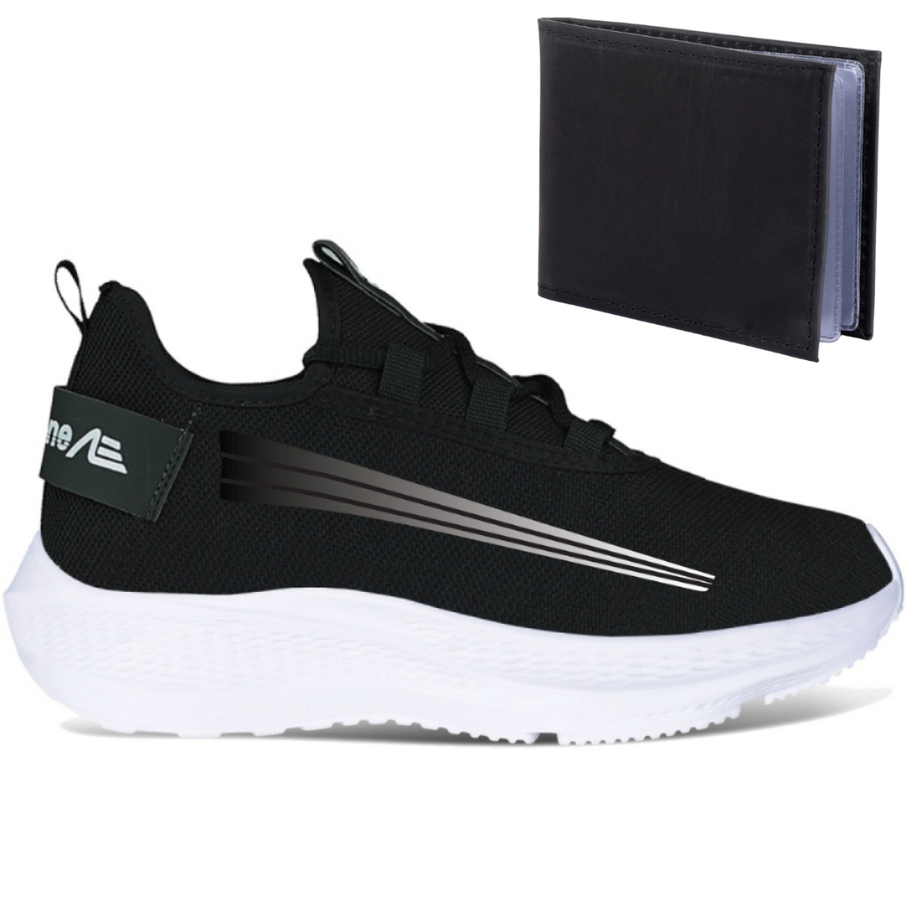 TENIS MASCULINO ACADEMIA CAMINHADA TREINO ADAPTION KIEV + CARTEIRA EM COURO