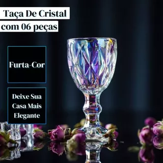 Jogo De Taças de Vidro Furta Cor 340ML Cristal Ecológico, Drinks