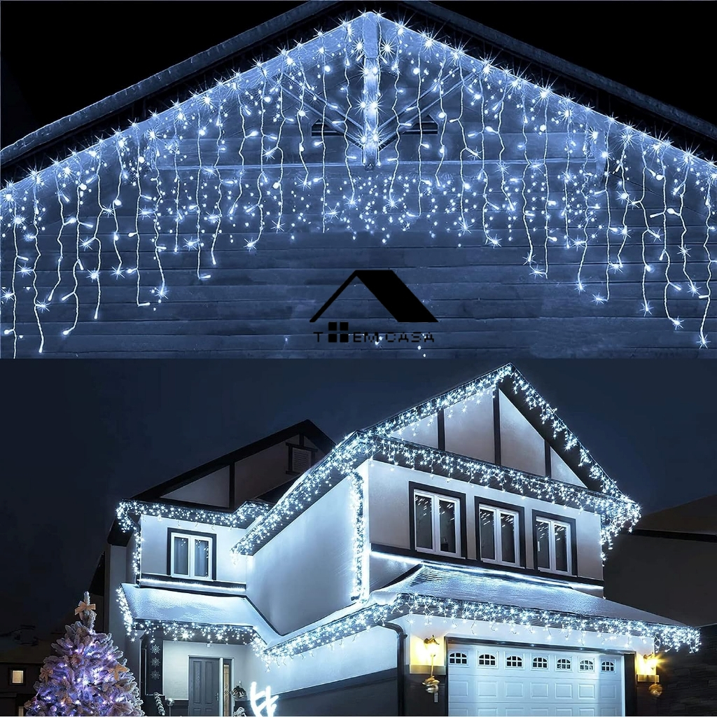 Cascata 400 Led's Decoração Natal Festas 10m Fixo 110v/220v