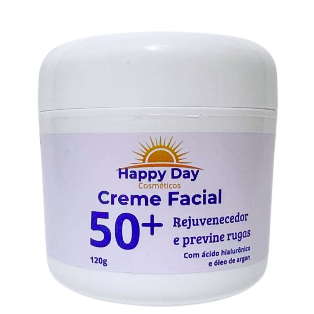 Creme Anti-Idade 50+ Ácido Hialurônico 120g - Preenchimento de