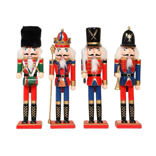Boneco Soldado Quebra Nozes de Madeira 25cm enfeites de natal