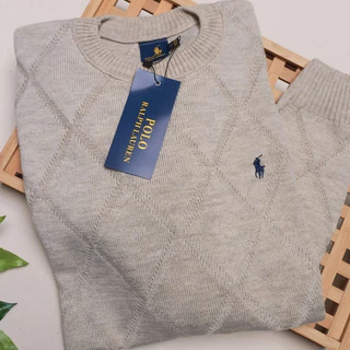 Suéter gola redonda losangos Premium PL 018