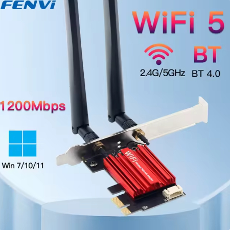 Placa de rede Fenvi WIFI 5 AC1200 (Wifi + Bluetooth)