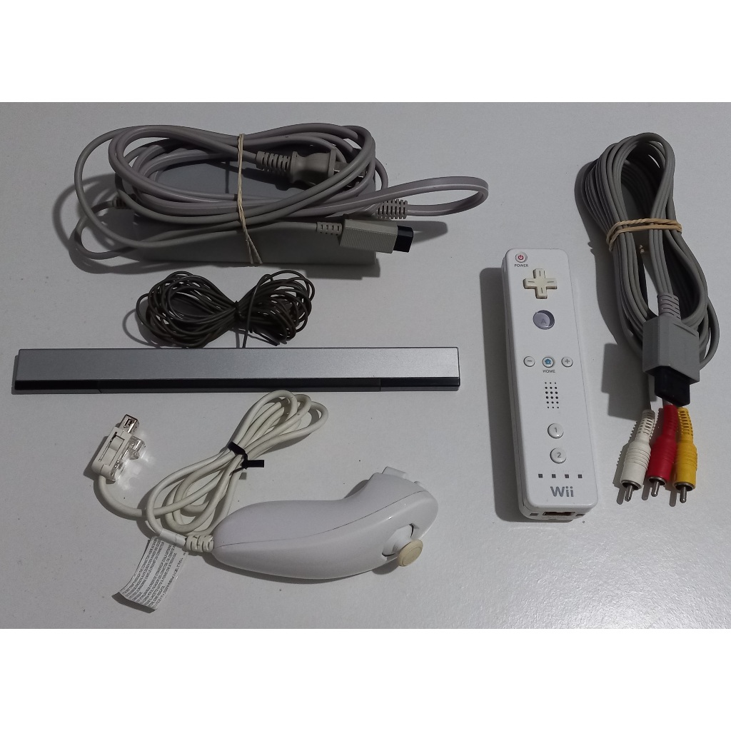 NINTENDO WII ACESSÓRIOS WII REMOTE NUNCHUCK SENSOR BAR FONTE