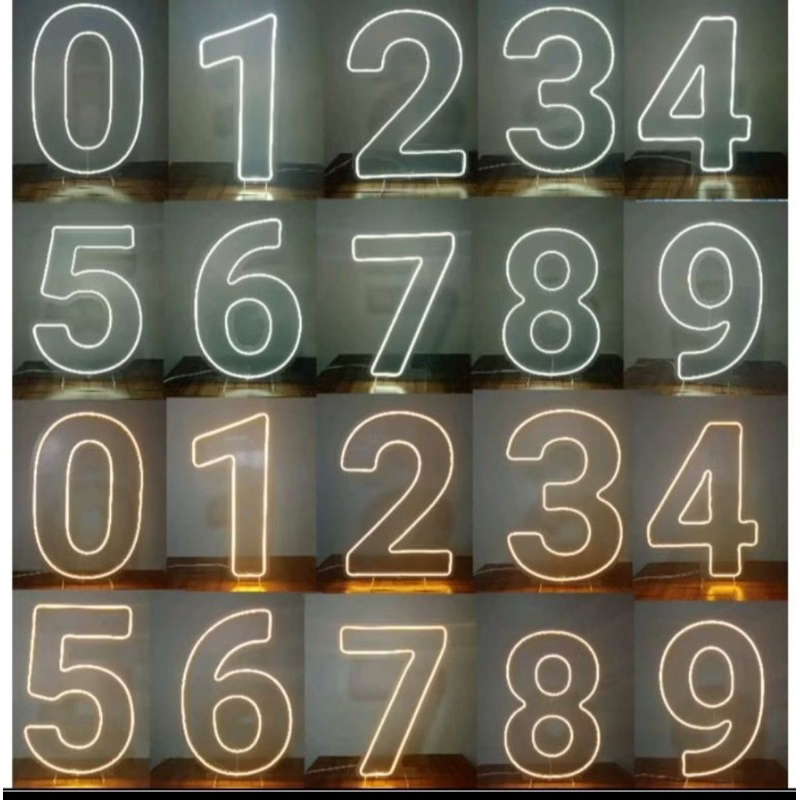 Painel Luminoso Decorativo Led - Números (30cm) | Shopee Brasil