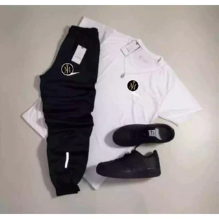 Kit Dry Fit Camisa + Calça Jogger Refletivel Otima para o dia a dia Esportivo e Casual