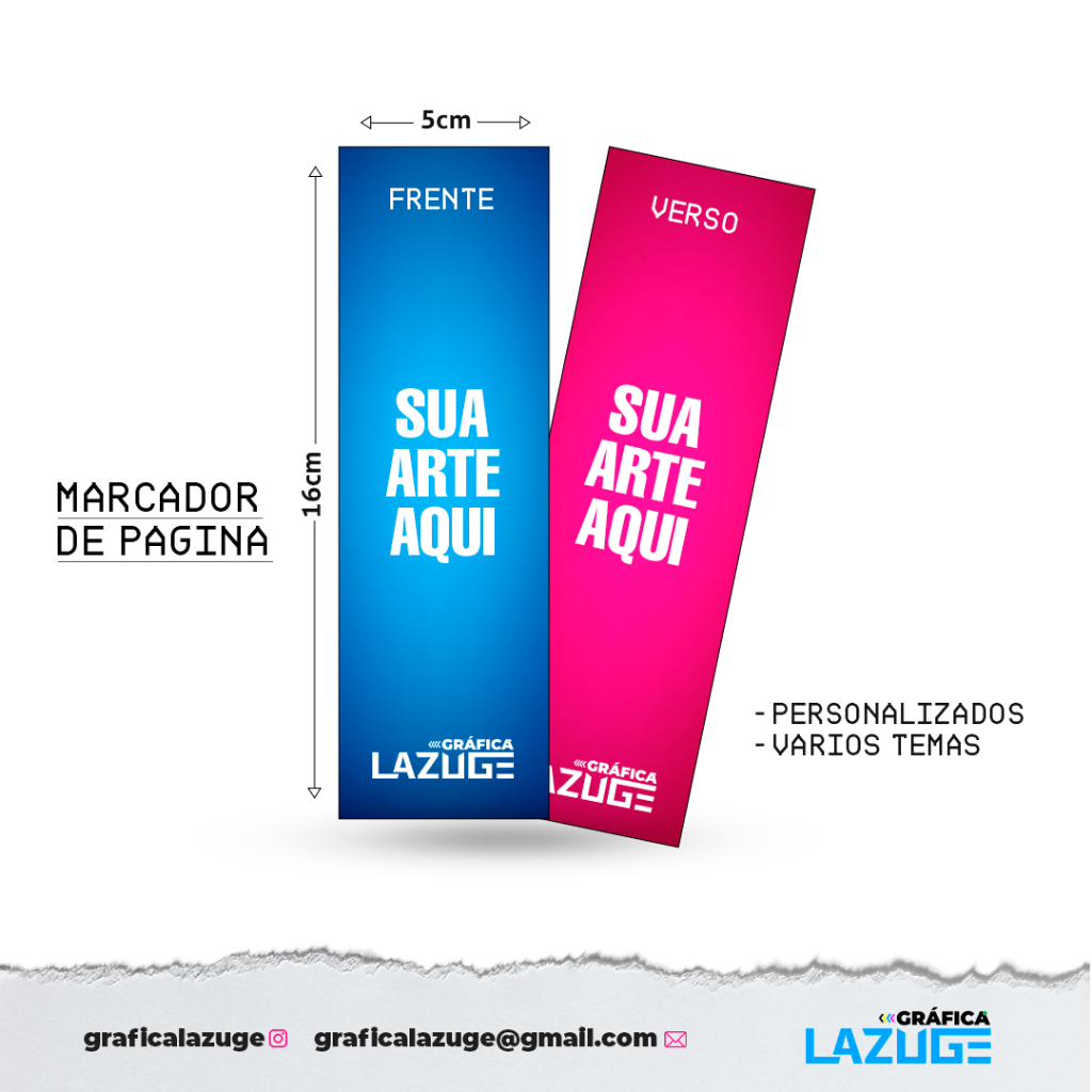Marcador de página Personalizado - (30~100und)