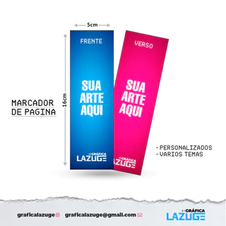 Marcador de página Personalizado - (30~100und)