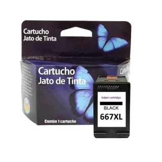 Cartucho compativel com/ 667 xl Preto Tinta 2874 2774 1275 2375 2376 2776 6475 6476 Compatível