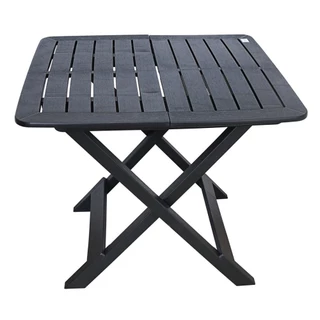 Mesa Quadrada Dobrável Preta Resistente p/ Casa Área Gourmet Churrasqueira Varanda Jardim Quintal Padaria Restaurante