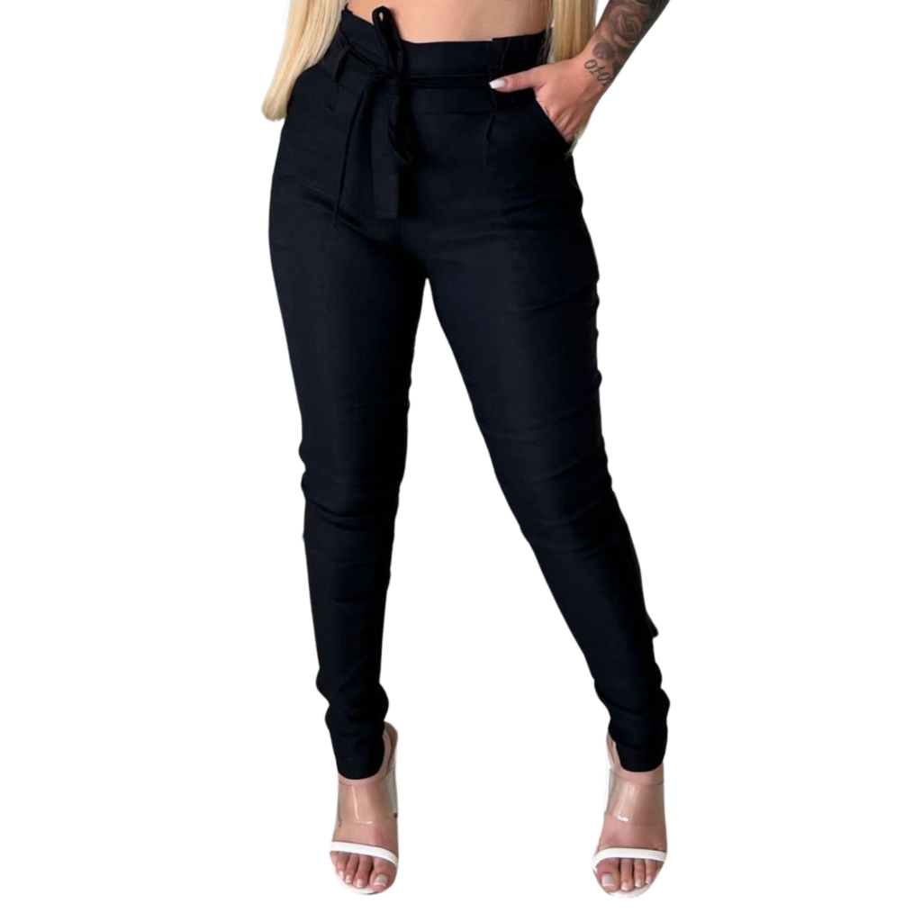 Tecido Bengaline CalÃ§a Clochard Preta Bengaline Calça Clochard