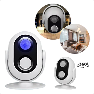 Sensor De Presença Inteligente Bem Vindo Campainha Alarme Sonoro 3 em 1