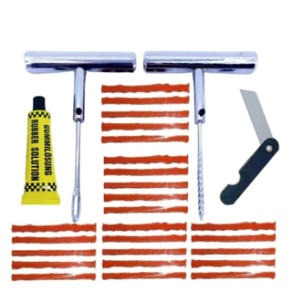 Kit Reparo Remendo Ferro Pneu Sem Câmara Profissional Carro Moto 5 a 30 Macarrao em Oferta na Shopee