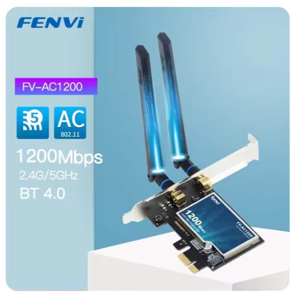 Fenvi Placa Wifi 1200mbps 2.4ghz 5ghz Com Bluetooth 4.0 | Shopee Brasil