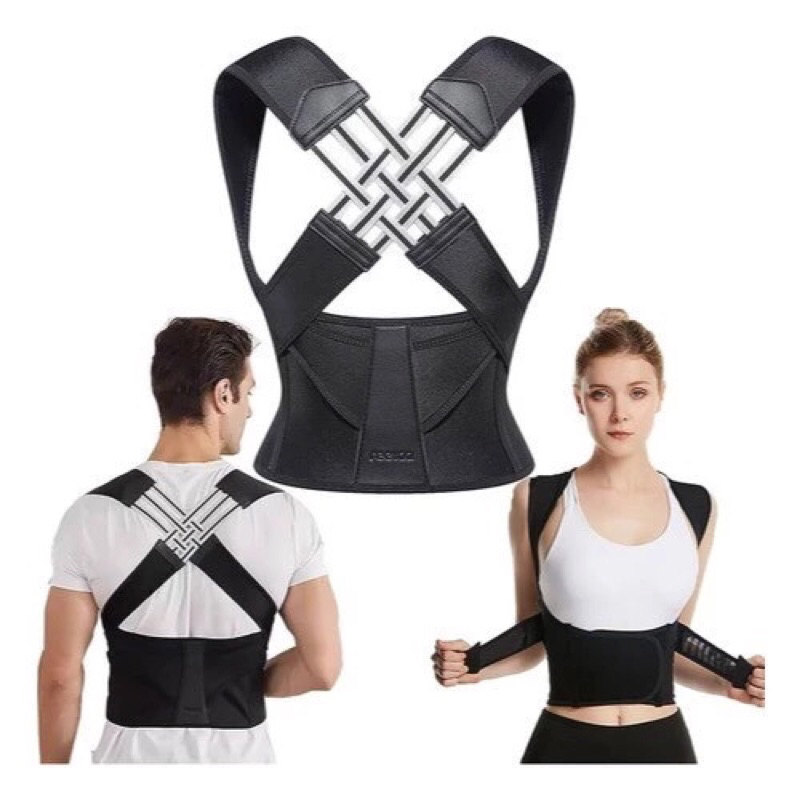 Cinta de Correção Postural Unissex Alinha Coluna Ajusta Postura homem e ...