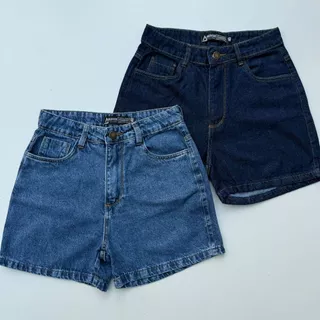 Short Jeans Feminino Mom Short Jeans Cintura Alta Sem Lycra Bermuda Jeans feminina
