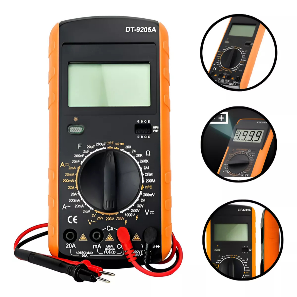 Multímetro Digital Medidor 9205a com Capacimetro - Profissional BT-351