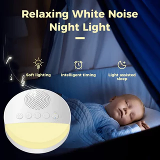 Aparelho Máquina de ruído branco Calmante Bebê Sono Relaxamento USB Recarregável luz noturna em Oferta na Shopee