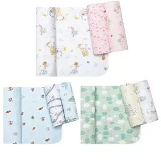 Kit 3 unidades - Manta Cueiro Flanelado Papi 100cm x 80 cm em Oferta na Shopee