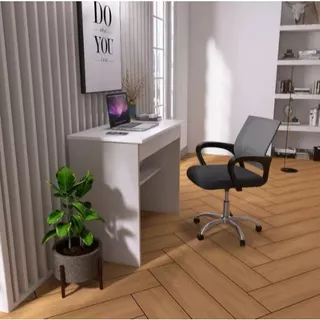 Kit Mesa Escrivaninha Com Gaveta + Cadeira Diretor Preto/Branco em Oferta na Shopee