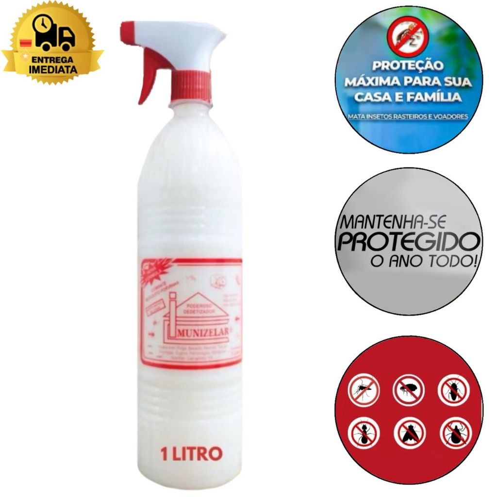 Dedetizador Mata Controle de pragas Baratas Formigas Cupins Pulga Aranhas Traças etc..