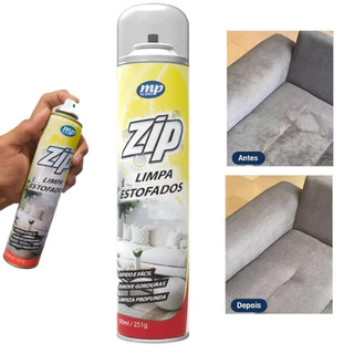 Kit Limpa Estofados Spray Espuma Mágica Limpa a Seco Zip Clean 300ml 1/2/3/4 Und