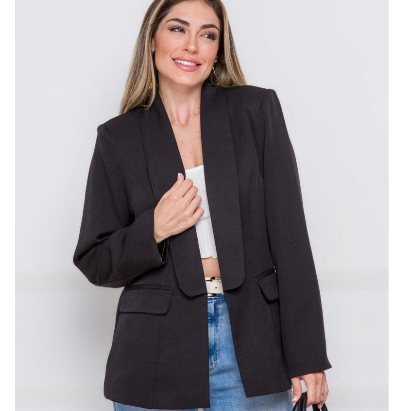 Blazer Feminina com forro de seda | Shopee Brasil