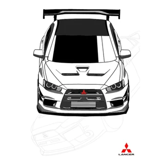 Quadrinho Lancer Audi BMW decoração parede mdf