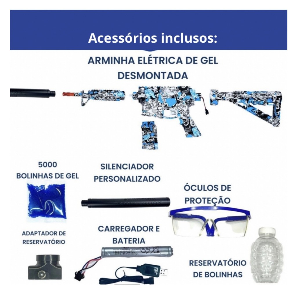 Arma de Gel Metralhadora Mais Potente do Mercado
