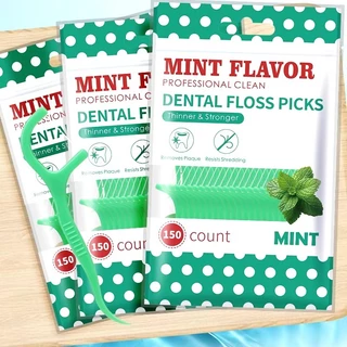 Fio Dental com Haste Ultra Fina, Menta Refrescante - Para Crianças e Adultos (PRONTA ENTREGA)