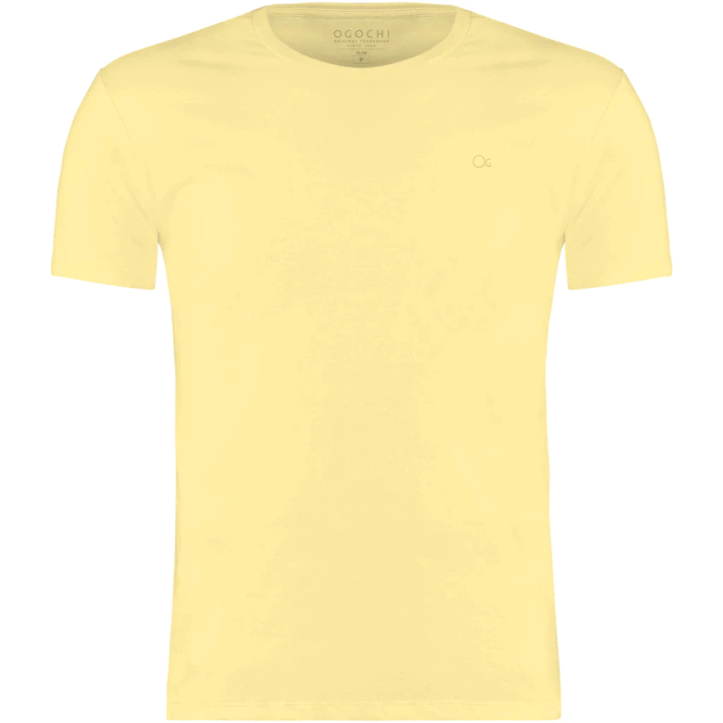 Camiseta Ogochi Básica Masculina Lisa Original Slim Cores 100% Algodao Premium