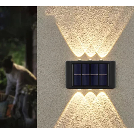 Luminária Solar De Parede À Prova D'água Para Jardim Muro e Varanda