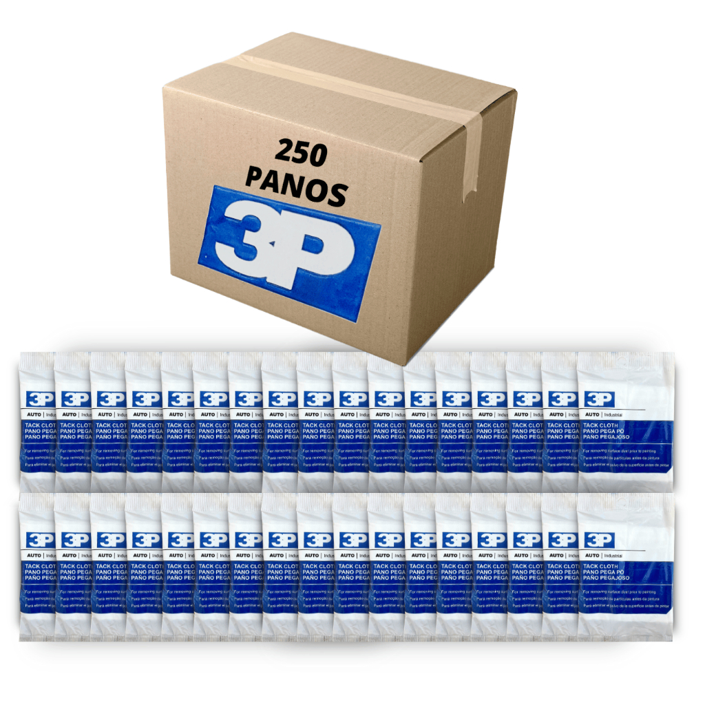Pano Pega Pó Pega Poeira Pegajoso Para Limpeza Automotiva Tack Cloth kit com 250 unidades
