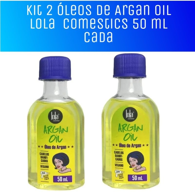 2 Óleos Capilar Lola Comestics Oil de Argan 50 ml cada | Shopee Brasil