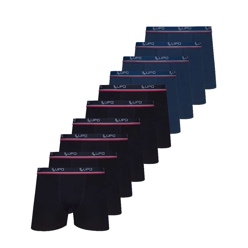 Kit 10 Cuecas Lupo Boxer Masculinas Atacado Box Algodão
